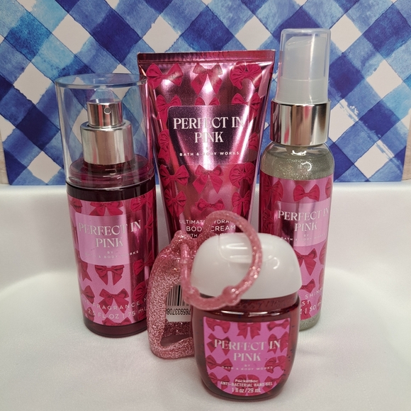 BATH & BODY WORKS 'PERFECT IN PINK' 5-PIECE TRAVEL SIZE GIFT SET LIMITED-EDITION - Picture 2 of 12